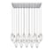 Z-Lite Arden Linear Chandelier, 17-Light, 18 In.W x 42 In.L x 12 In.H, Brushed Nickel/Clear 651P-17L-BN - alternate 1